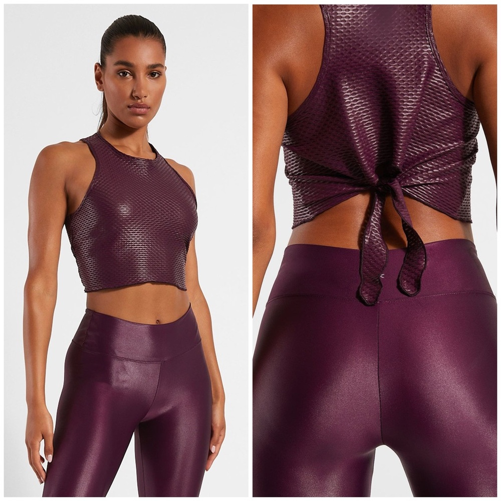 KORAL‎ Raegan Shiny Netz Tank In Eggplant